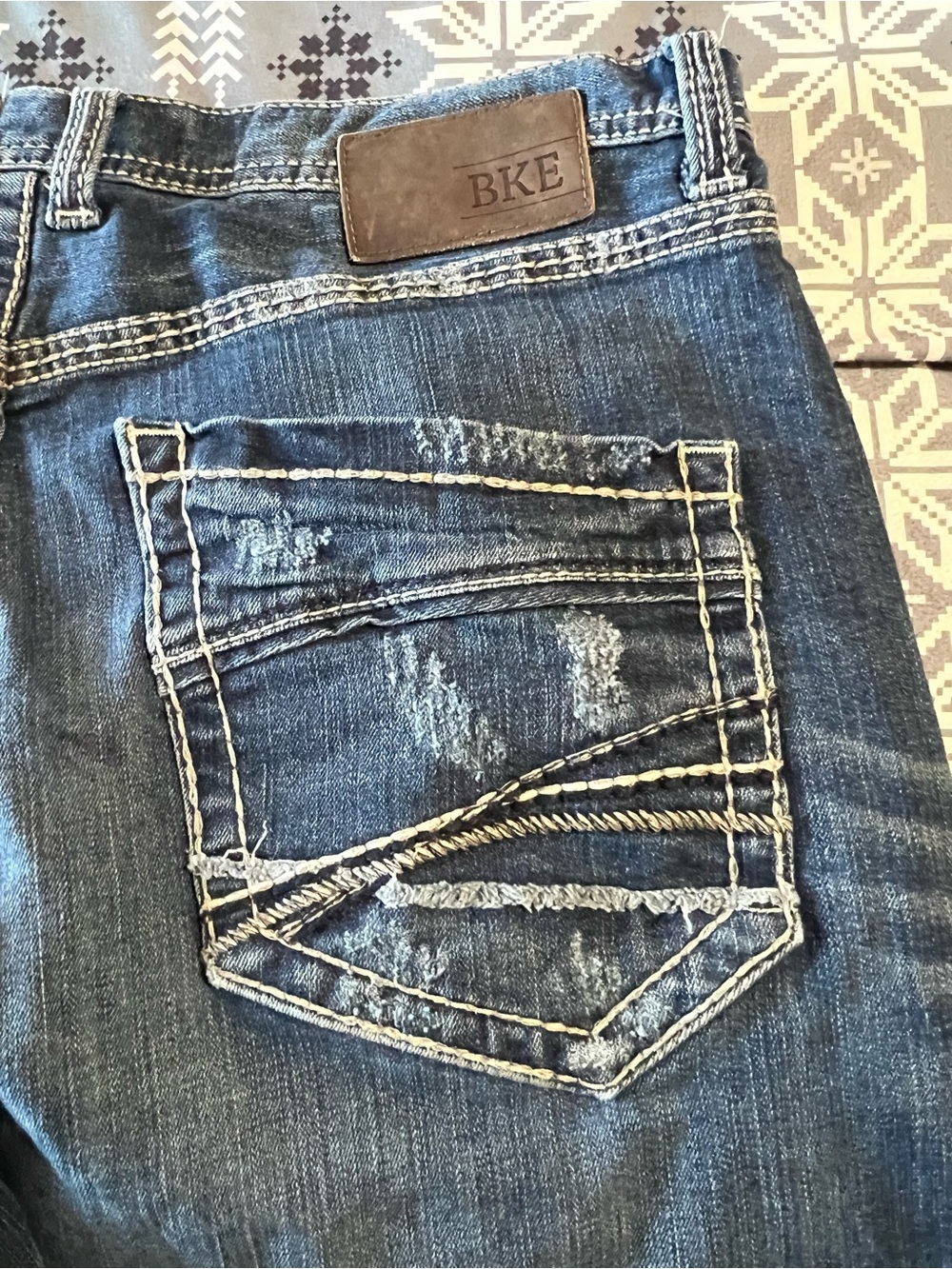 BKE Men's Blue Bootcut Jeans - Picture 7 of 8